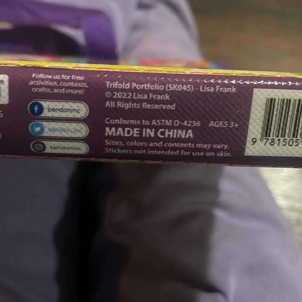 Lisa Frank Purple Binder